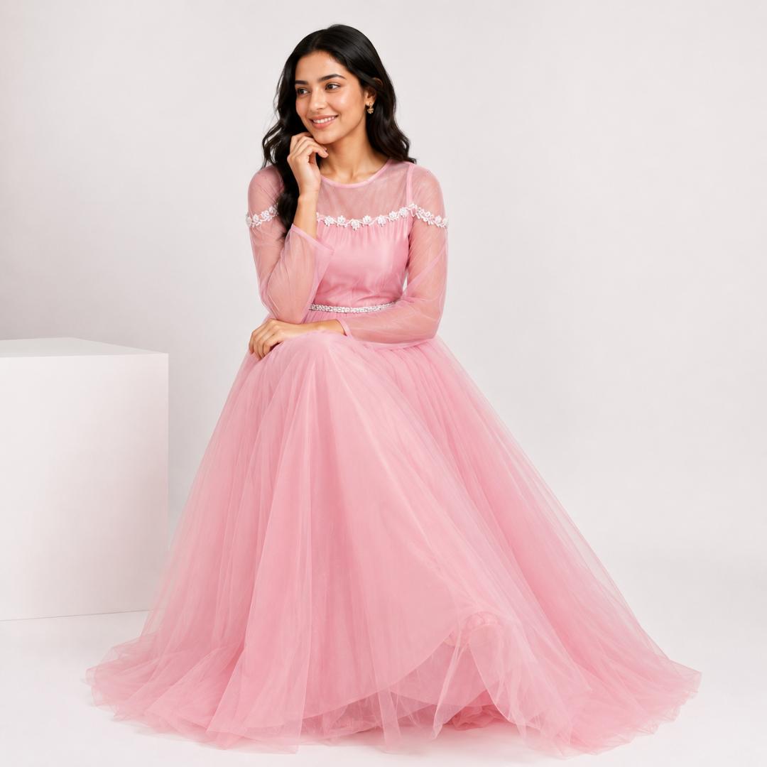 Blush Fairy Tulle Princess Gown