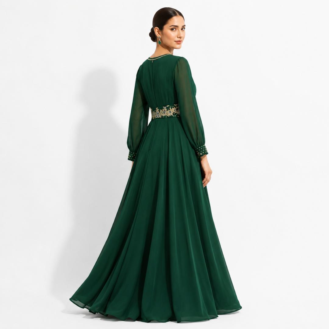 Emerald Royal Flow Gown