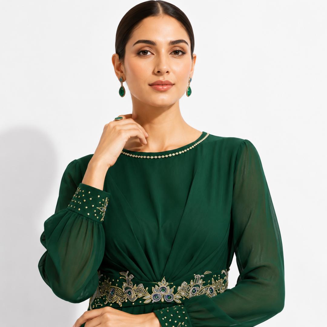 Emerald Royal Flow Gown