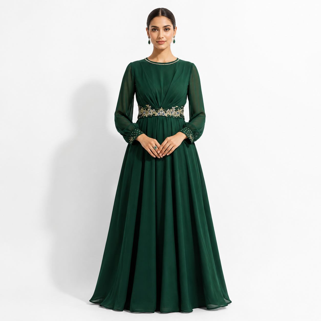 Emerald Royal Flow Gown