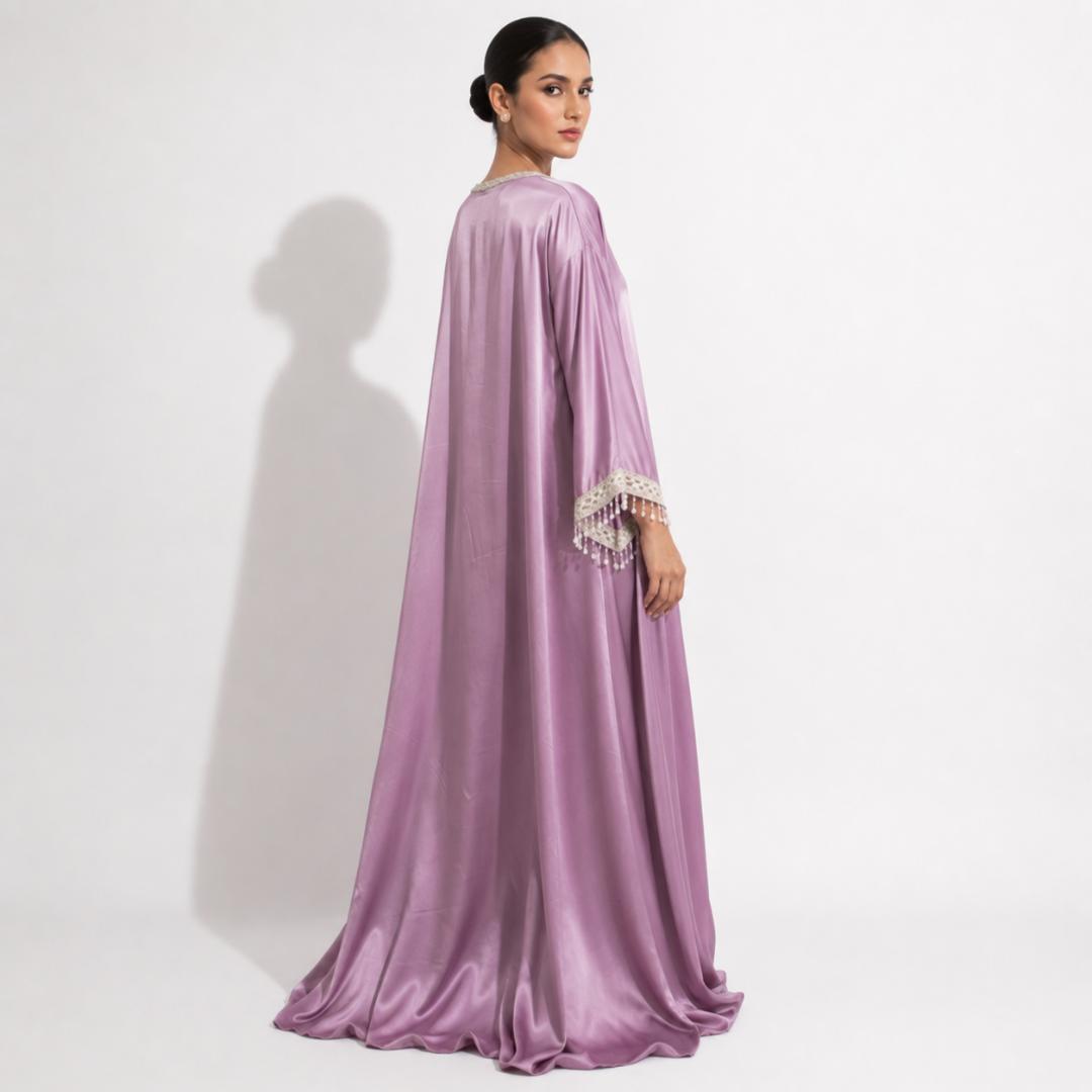 Lavender Grace Lace Abaya