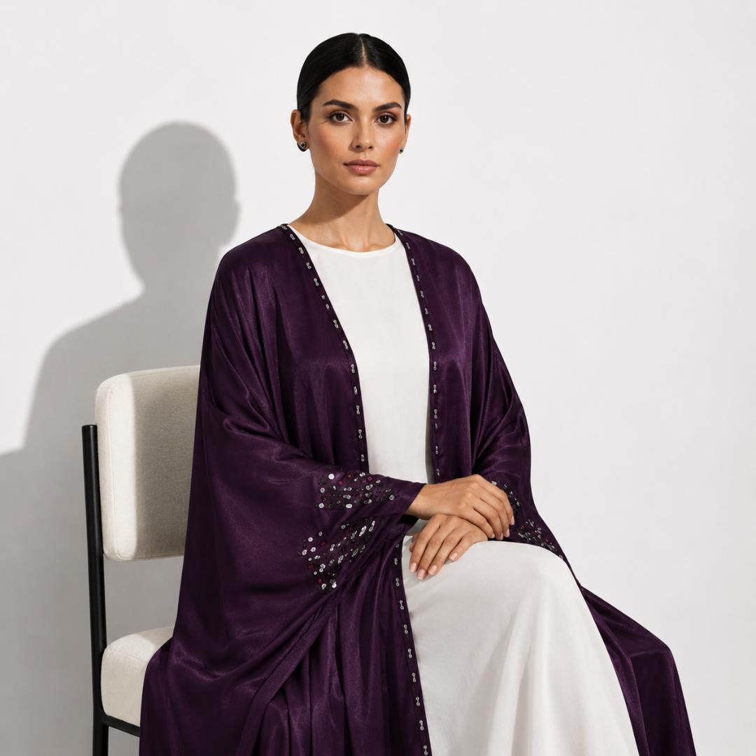 Royal Amethyst Flow Abaya