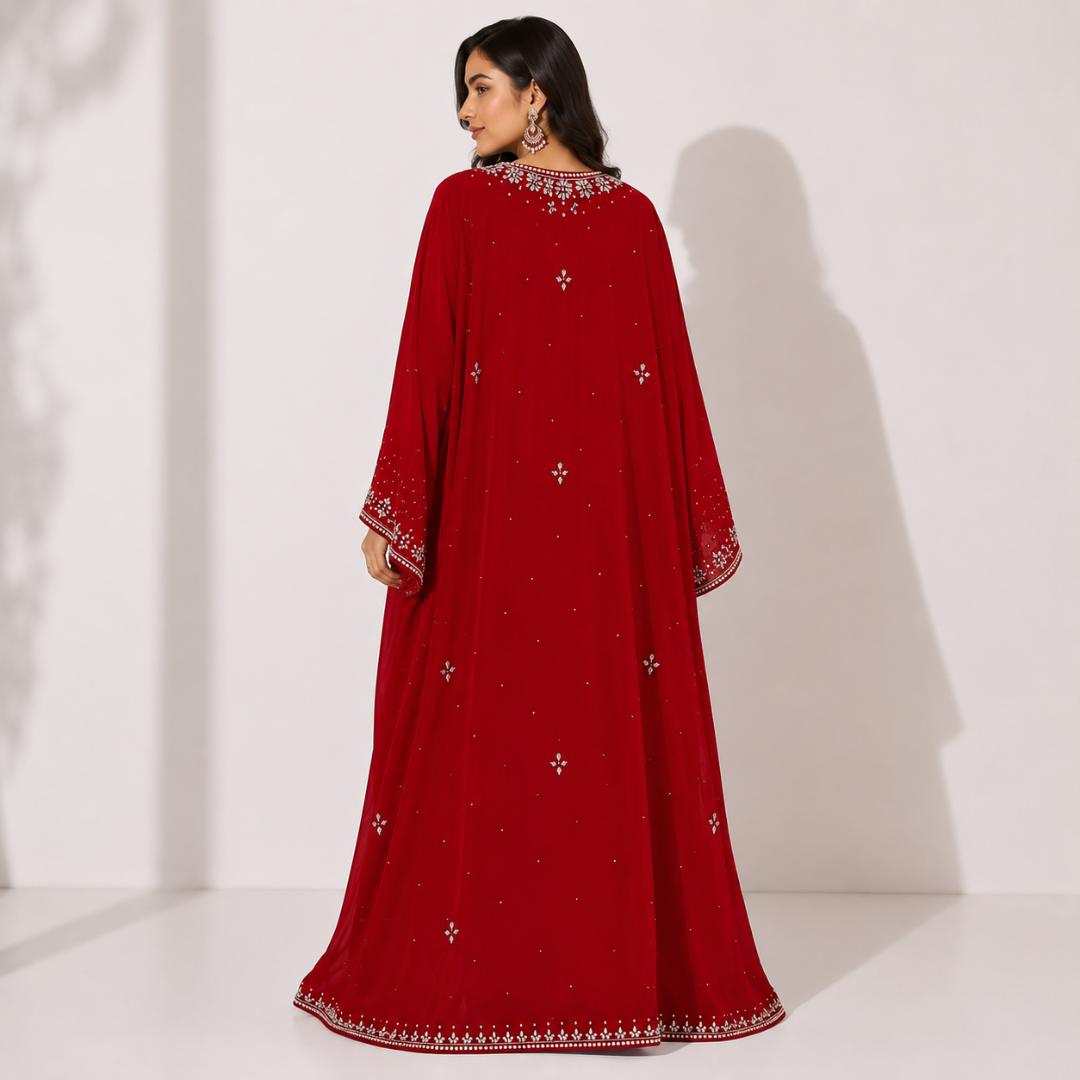 Ruby Royale Embellished Kaftan 