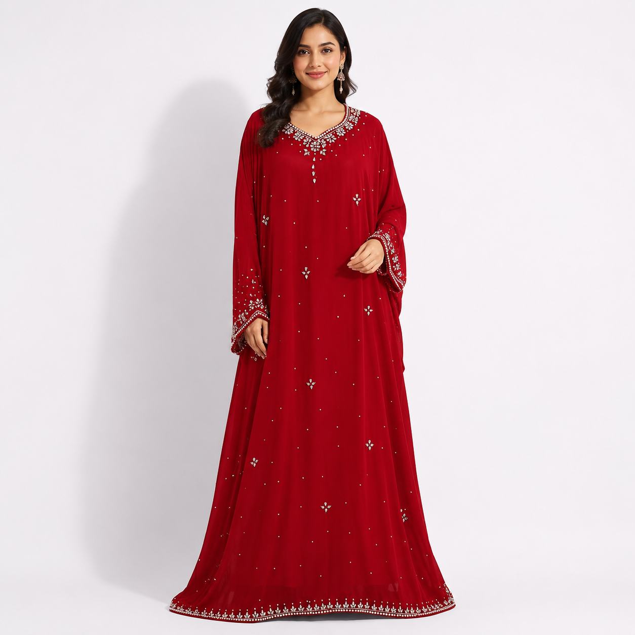 Ruby Royale Embellished Kaftan 